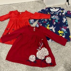 Tea collection dresses, lot of 3 dresses, 12-18 months